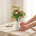 Artificial Wildflower Plant in White Plastic Pot