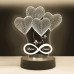 3D Illusion Personalized LED Table Lamp for Anniversary 3D Illusion Personalized LED Table Lamp for Anniversary