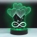 3D Illusion Personalized LED Table Lamp for Anniversary 3D Illusion Personalized LED Table Lamp for Anniversary
