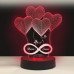 3D Illusion Personalized LED Table Lamp for Anniversary 3D Illusion Personalized LED Table Lamp for Anniversary
