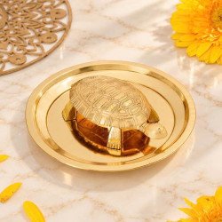 Gold Tortoise Vastu Plate