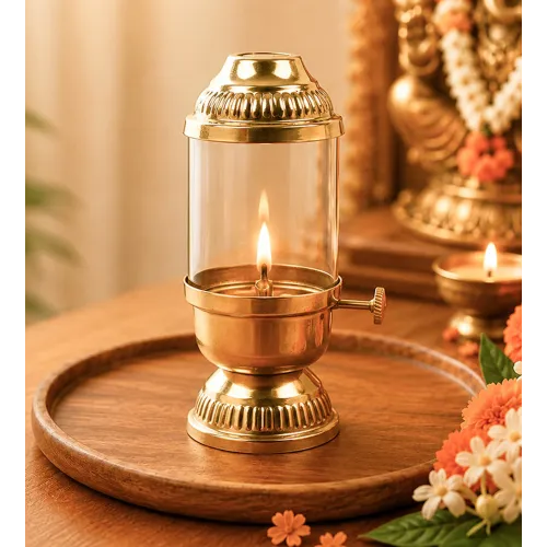 Golden Premium Akhand Diya 220ml Decorative Oil Lamp Golden Premium Akhand Diya 220ml Decorative Oil Lamp