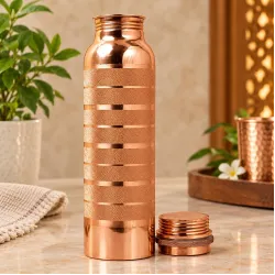 Pure Copper Water Bottle 1000ml Designer Diamond Touch