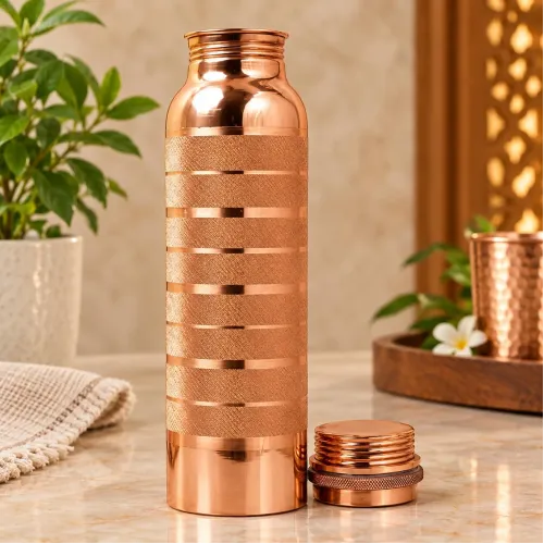 Pure Copper Water Bottle 1000ml Designer Diamond Touch Pure Copper Water Bottle 1000ml Designer Diamond Touch